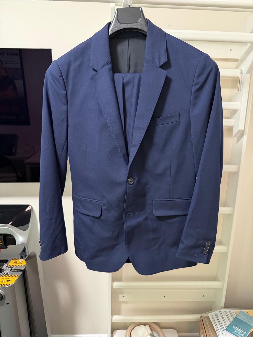 Abercrombie & Fitch Suit Blue Jacket Size 38R Pants 30 30 Slim Fit